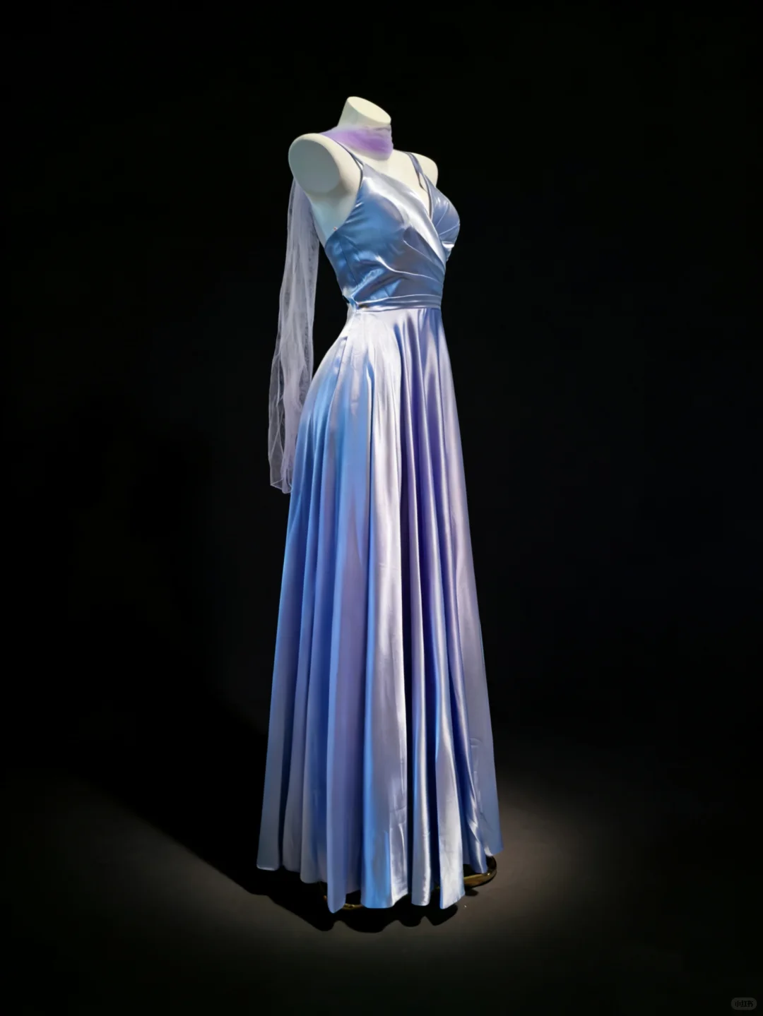 Simple Vintage A Line Spaghetti Strap Pleated Satin Prom Dress Evening Dress DP4730
