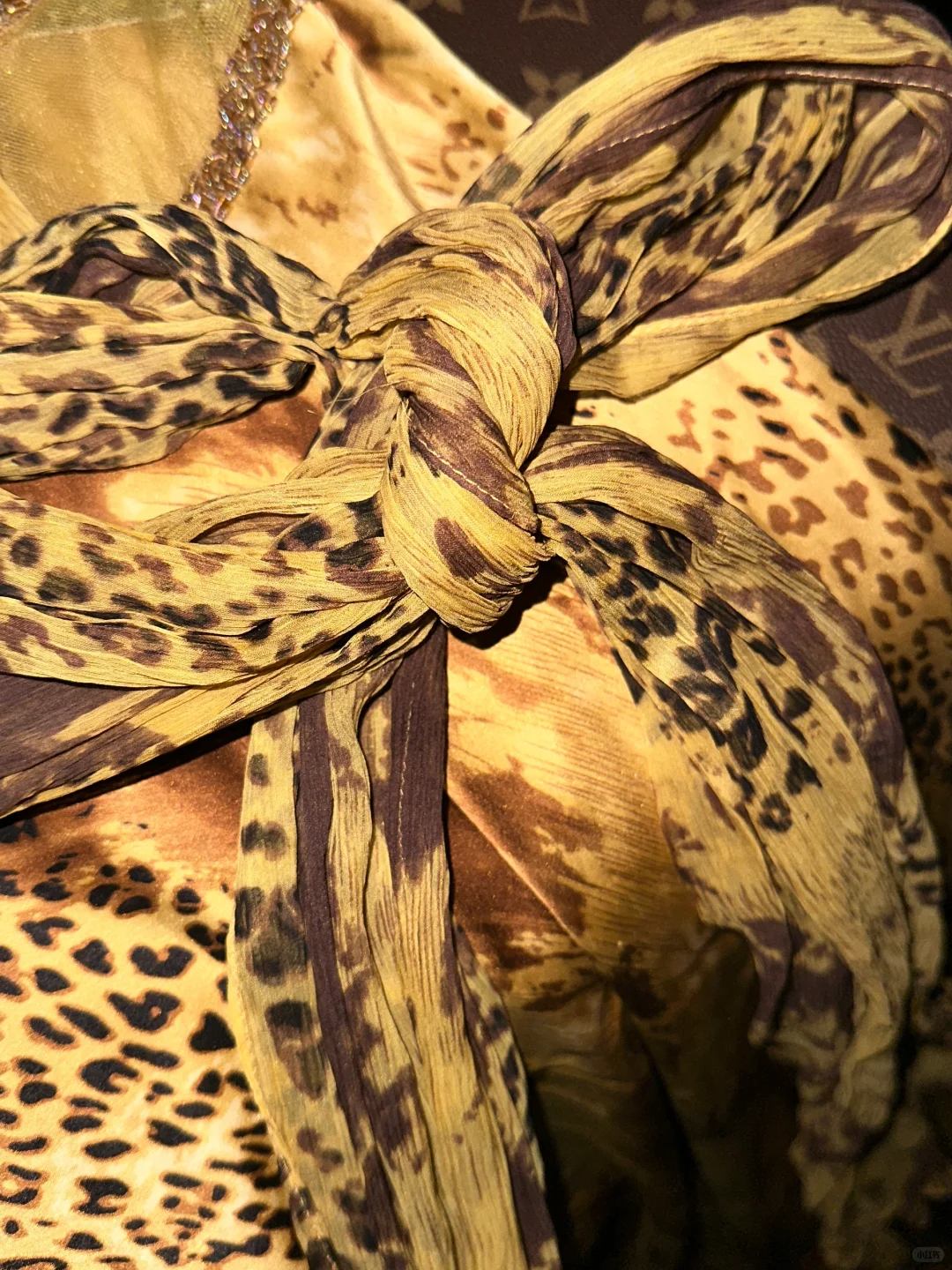 Sexy Leopard Print Satin Chiffon Prom Dress Party Evening Dress DP5358