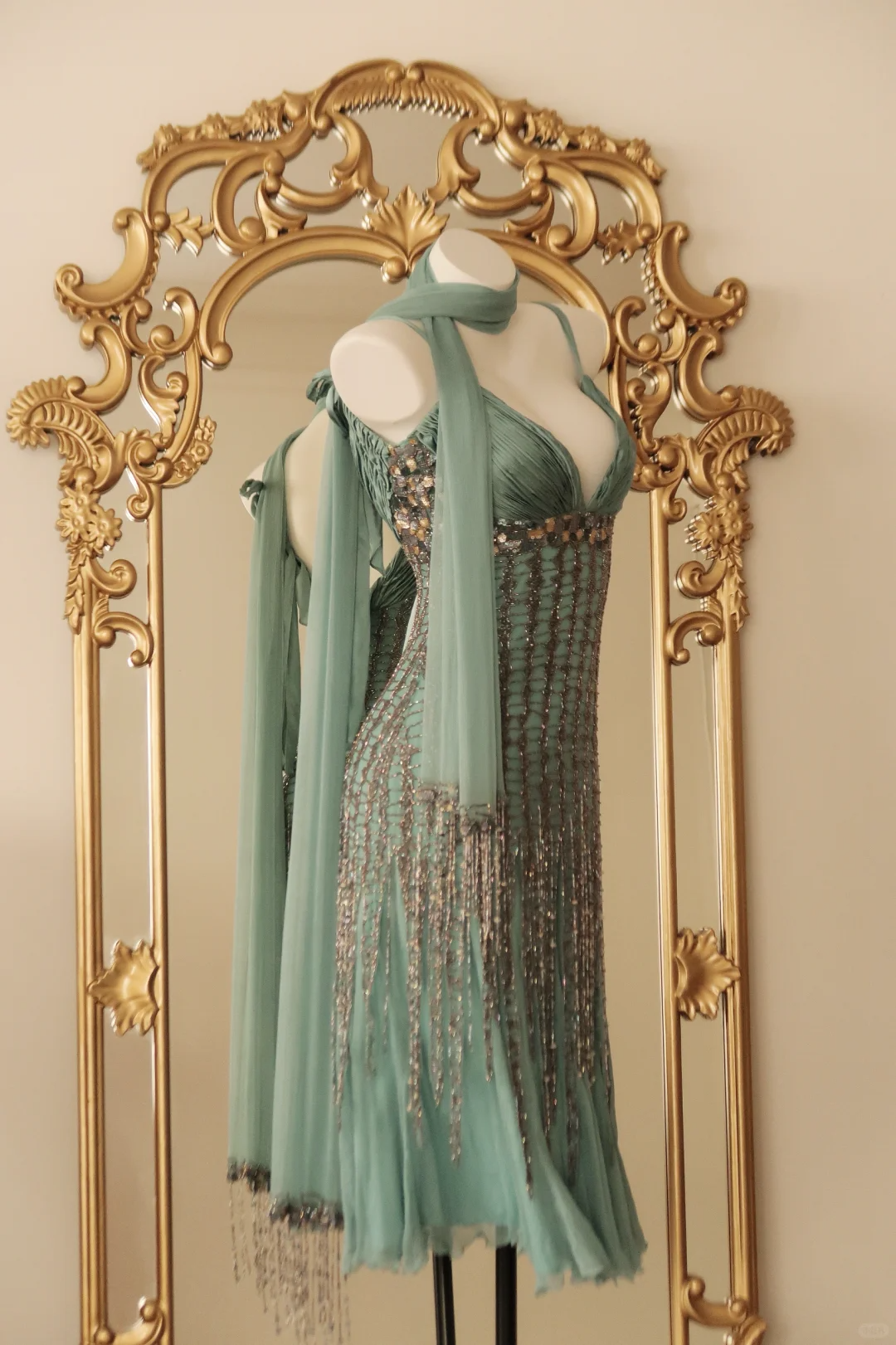 Vintage Blue A Line Exquisite Beaded Chiffon Short Prom Dress Homecoming Dress DP5435