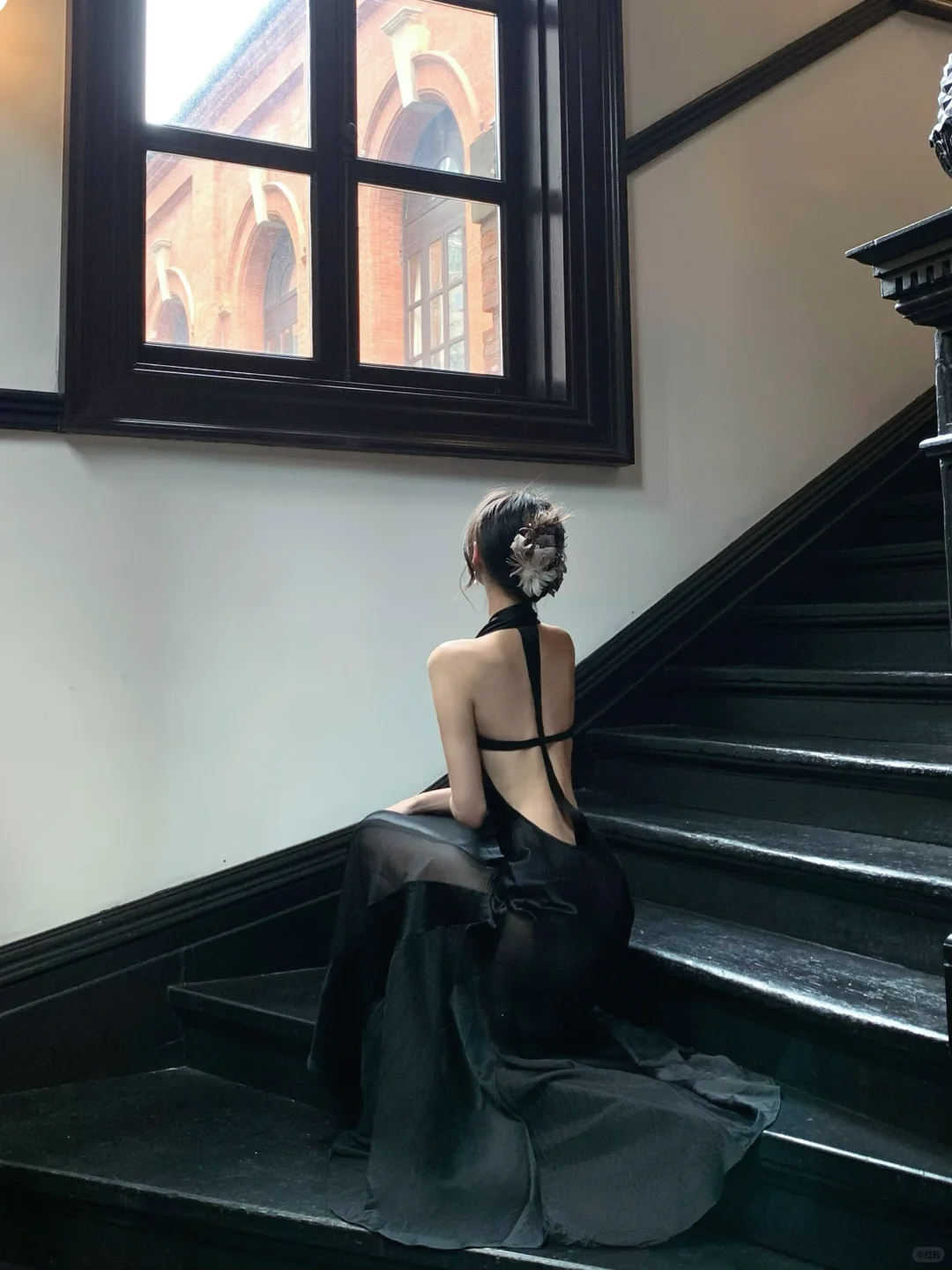 Sexy A Line Halter Black Chiffon Satin Open Back Prom Dress Party Dress DP4554