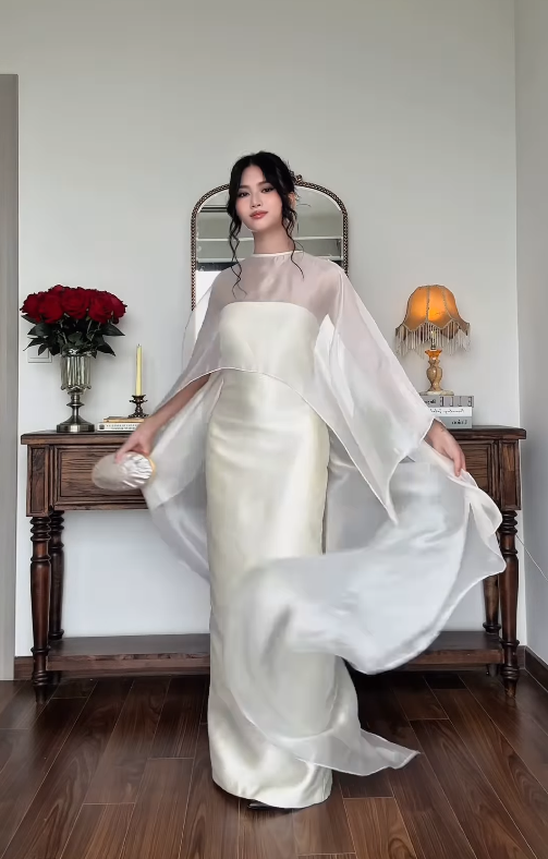 Flowy White A Line Strapless Organza Satin Prom Dress 22th Birthday Dress DP3977