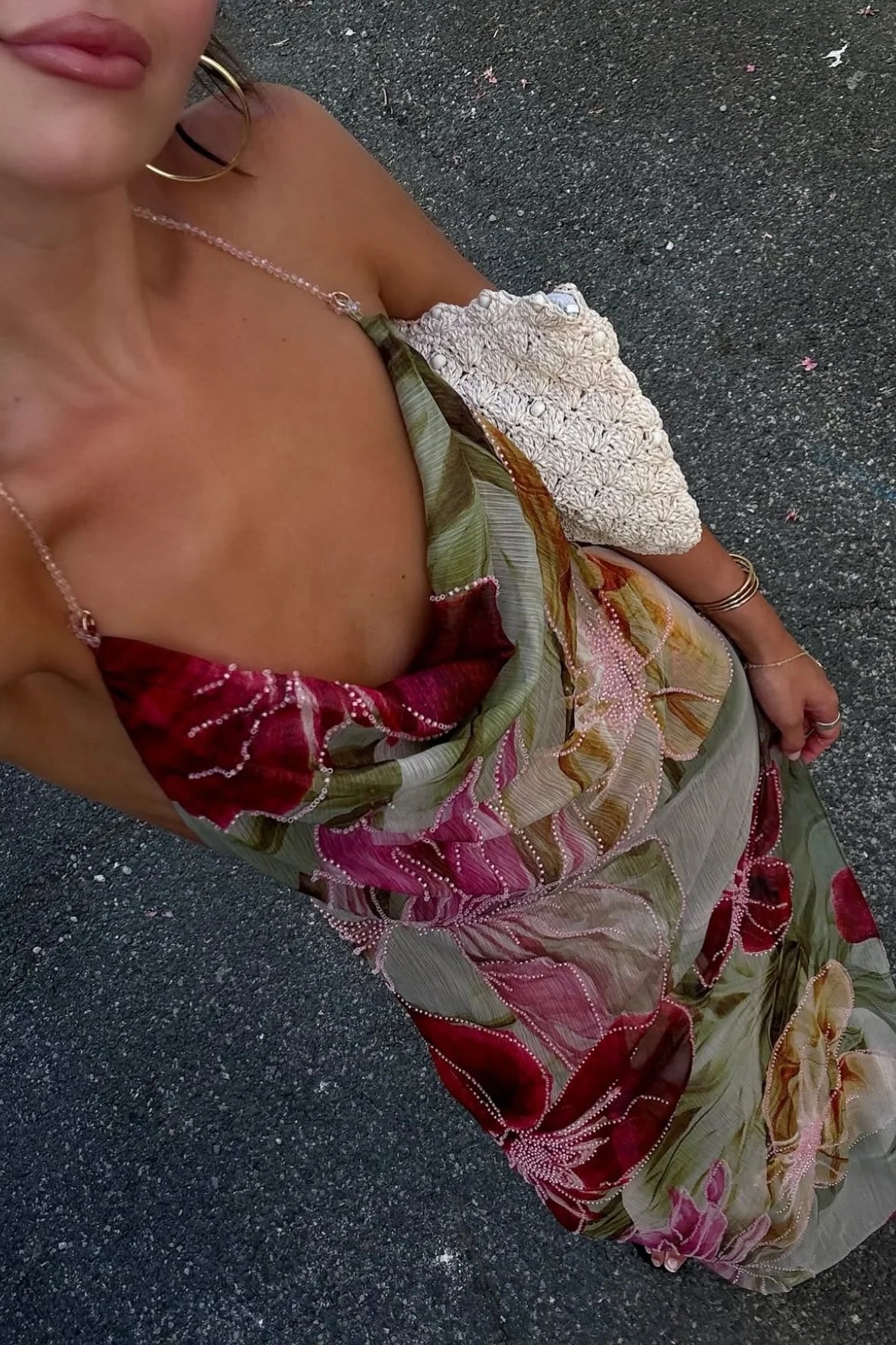 Charming Sheath Halter Neck Floral Printed Long Party Dress DP7486