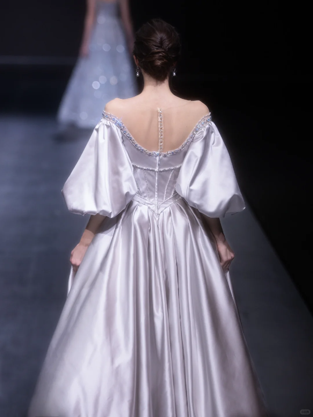 Gorgeous A Line Long Sleeve Beaded Satin Prom Dress Party Dress DP2624