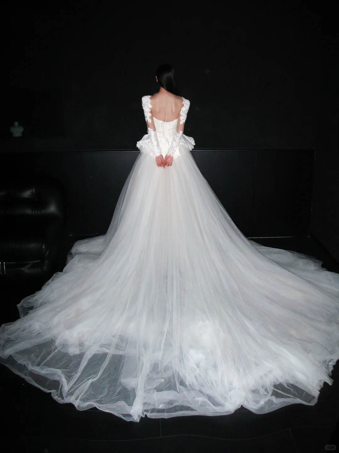 White Ball Gown Square Neck Exquisite Lace Tulle Long Wedding Dress DP8107