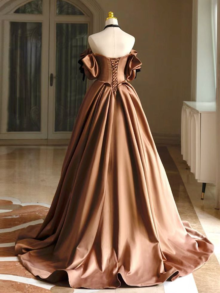 Simple A-Line Satin Long Prom Dress DP650