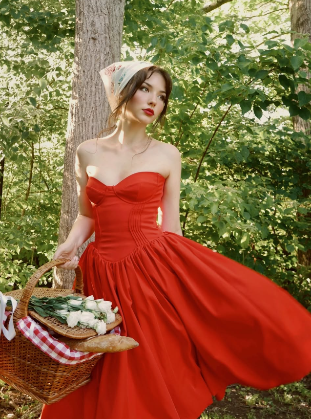 Charming Red A Line Sweetheart Neck Satin Prom Dress Date Formal Dress DP3389