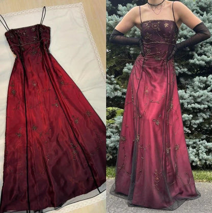 Vintage Blue Gradient Prom Dress for Birthday,Graduation90s Backless Romantic Beaded Evening Dress for Quinceañera DP2124