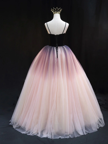 Fashion Purple Ombre Tulle Long Prom Dress Evening Dress DP403