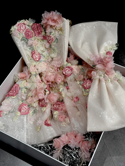 Pink Flower A Line Sweetheart Neck Sequin Tulle Mini Homecoming Dress Cocktail Dress DP3060