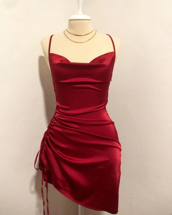 Charming Red Short Prom Dress Homecoming Dress DP282