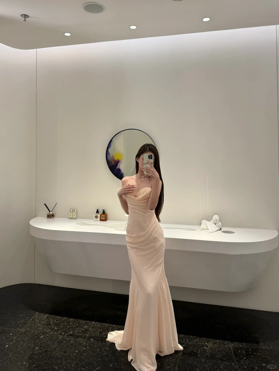 Simple Mermaid Spaghetti Strap Chiffon Prom Dress Party Dress DP2513