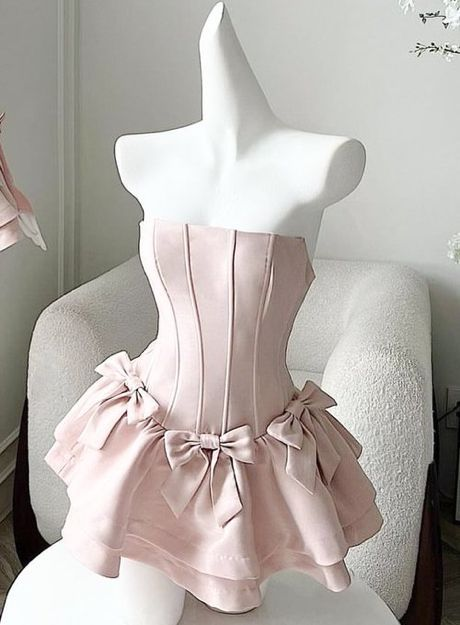 Pink Short Homecoming Dress Satin Party Dress DP465