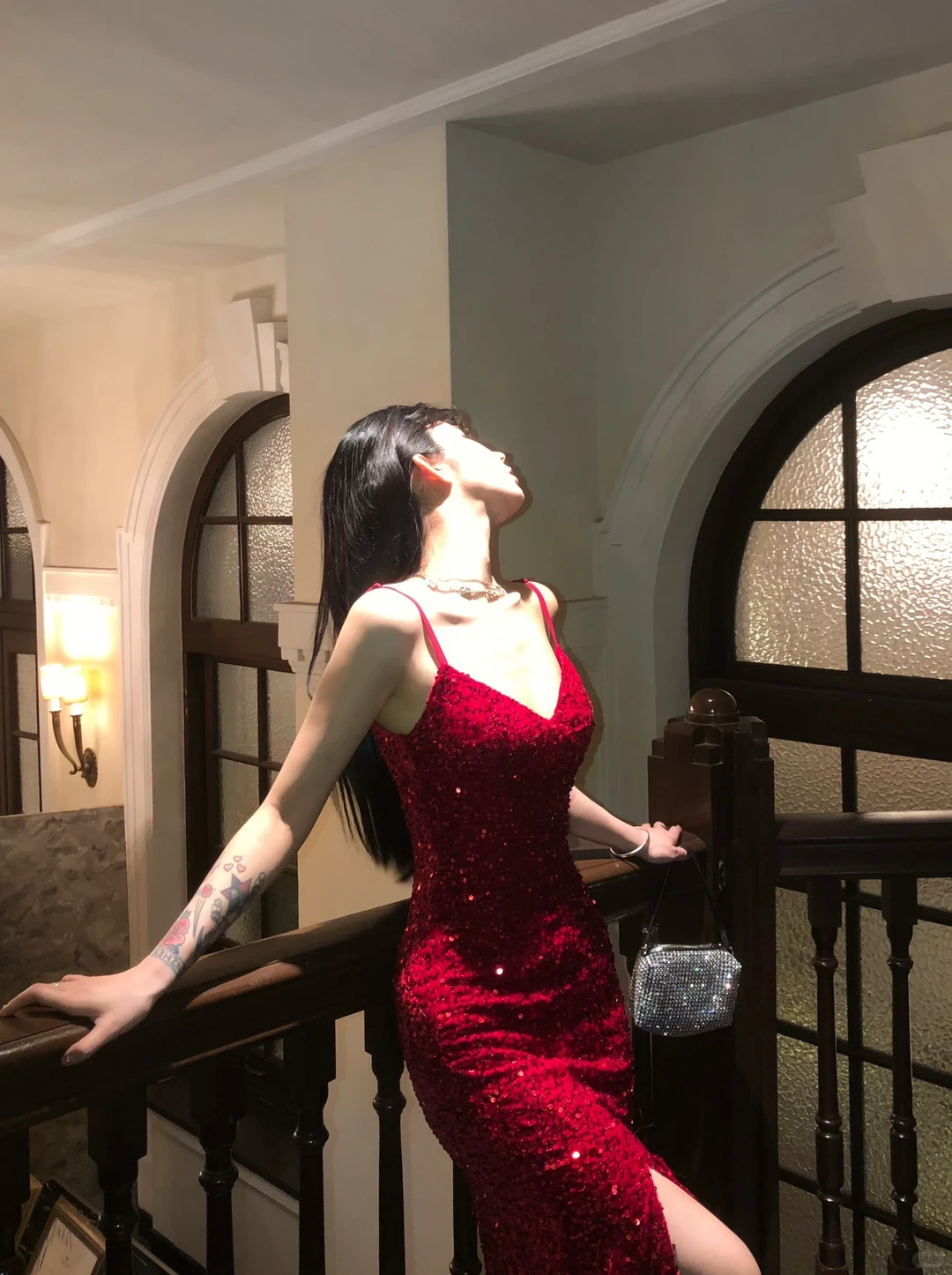 Sexy Red Sheath Spaghetti Straps Sequin Prom Dress Evening Dress DP5767