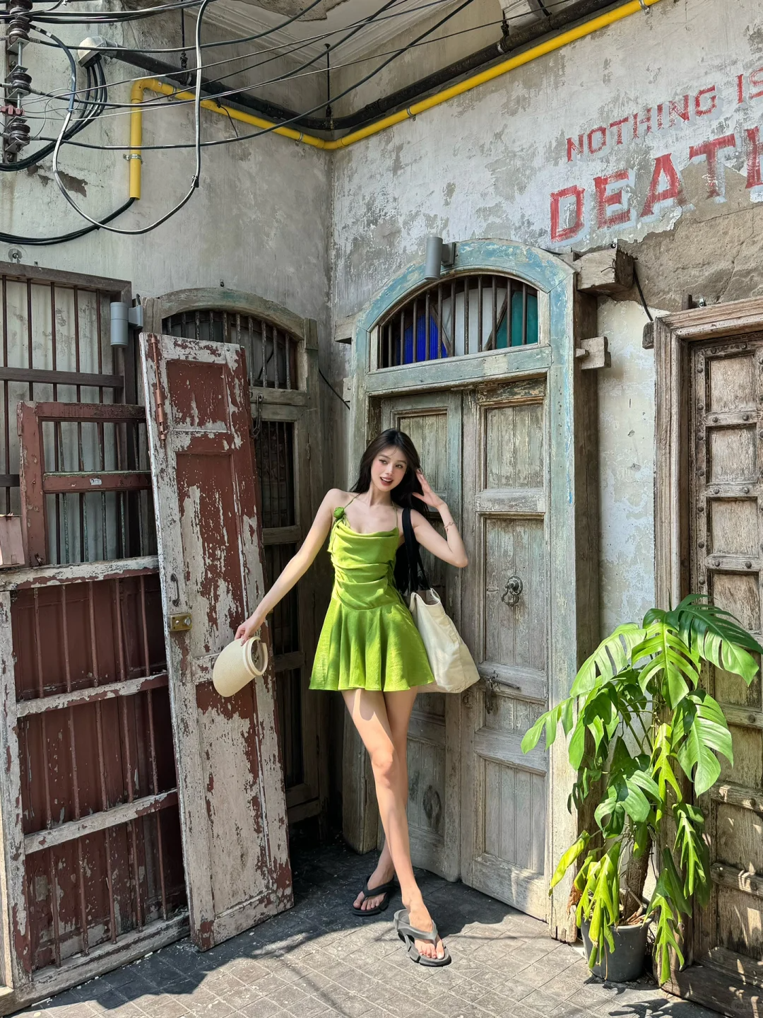 Cute Fresh Green A Line Halter Satin Mini Homecoming Dress Outfits DP3997