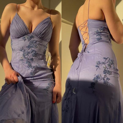 Blue Long Prom Dress Evening Gown DP706
