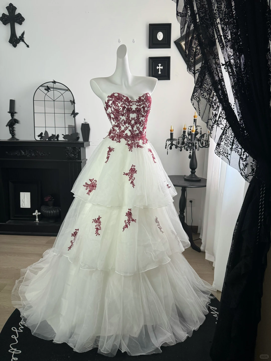 Vintage A Line Sweetheart Neck Lace Appliques Layered Tulle Long Prom Dress Evening Dress DP6981