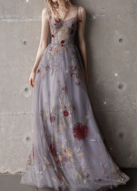 Gorgerous Tulle Beaded Fairy Prom Dress Long Evening Dress DP740