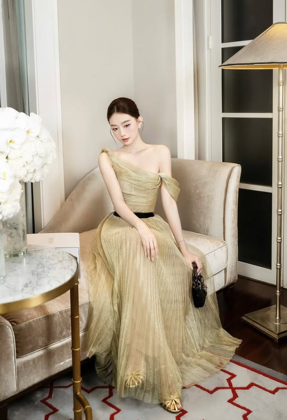 Charming A Line Straps Green Tulle Prom Dress Evening Dress DP5930