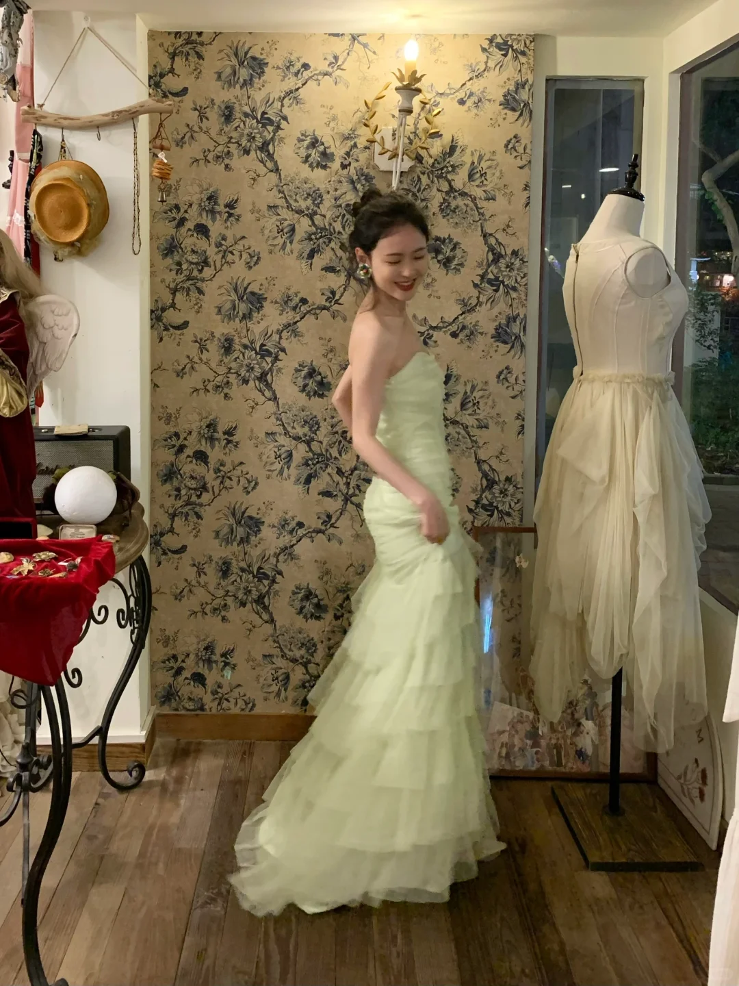 Vintage Light Green Sweetheart Neck Layered Tulle Prom Dress 22th Birthday Dress DP3931