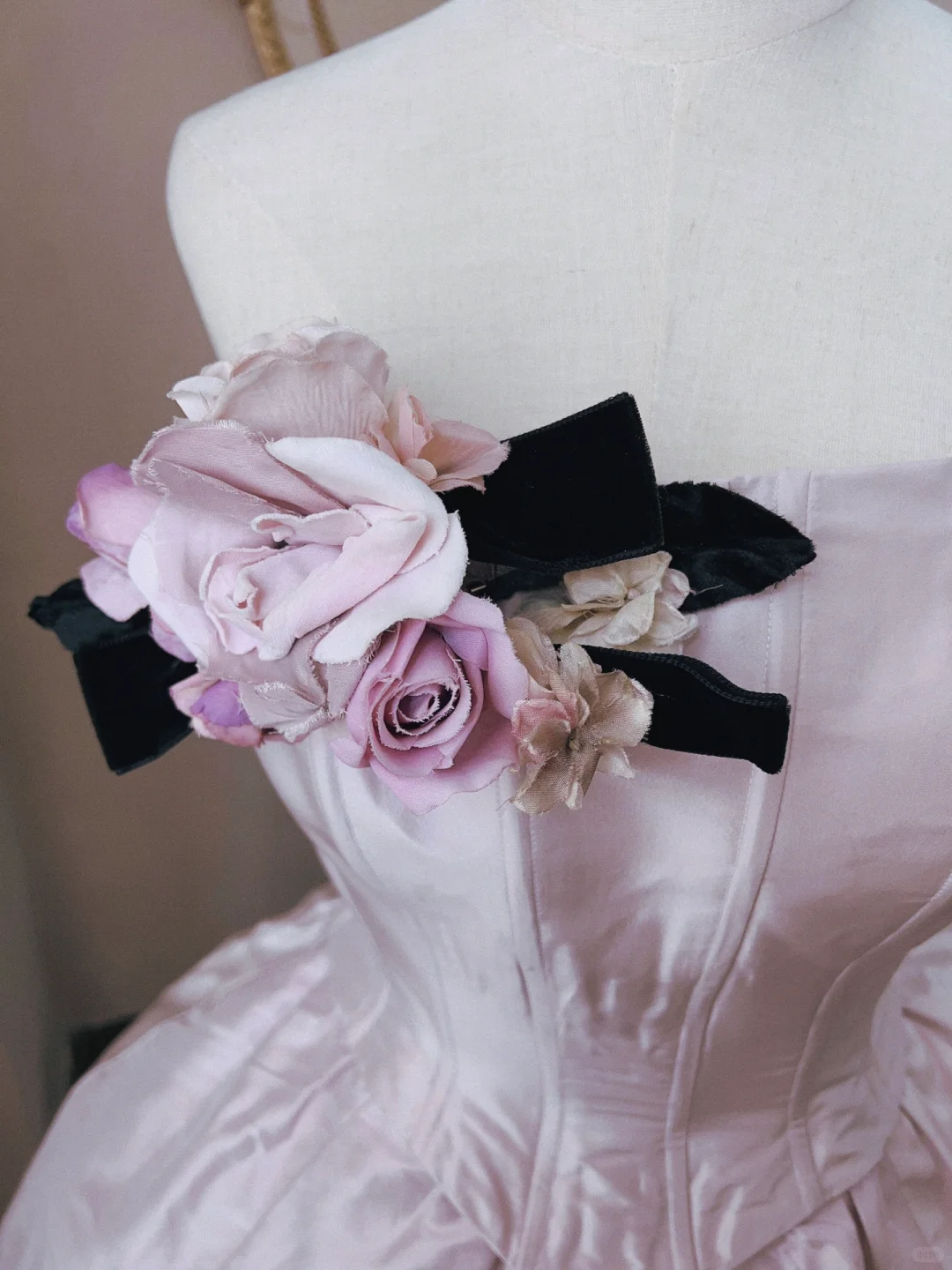 Stunning Light Lilac Ball Gown Floral Satin Prom Dress 16TH Birthday Dress DP5018