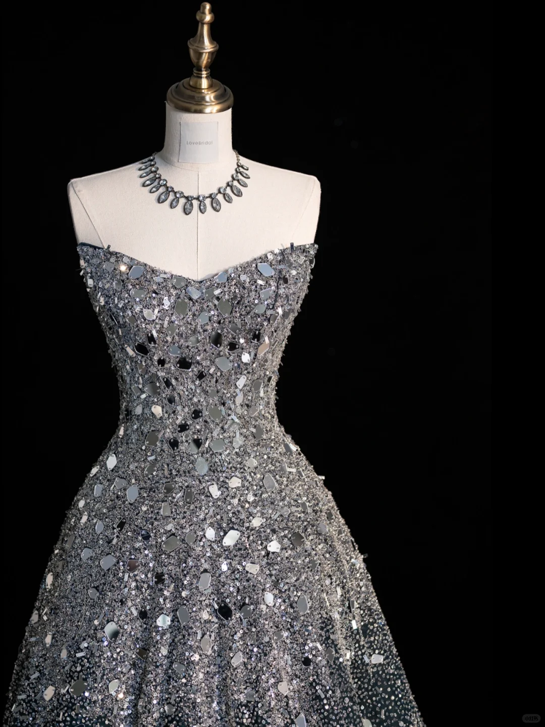 Gorgeous A Line Sweetheart Neck Beaded Sequin Black Tulle Long Prom Dress Evening Dress DP2130