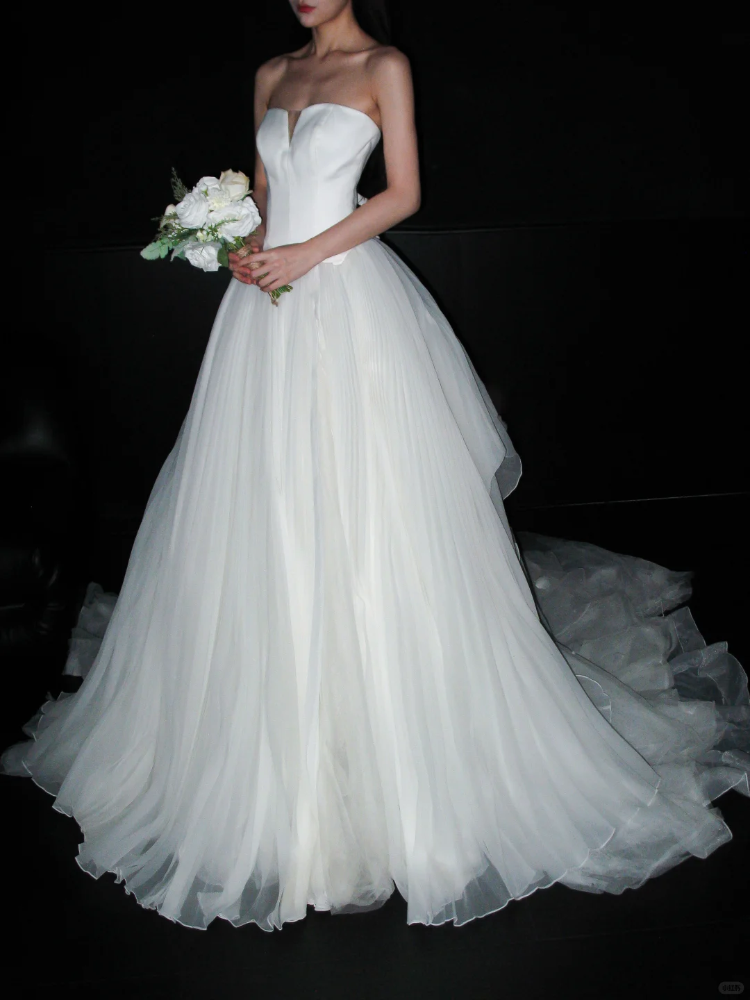 Cute White Ball Gown Sweetheart Neck Satin Tulle Long Train Wedding Dress DP8097