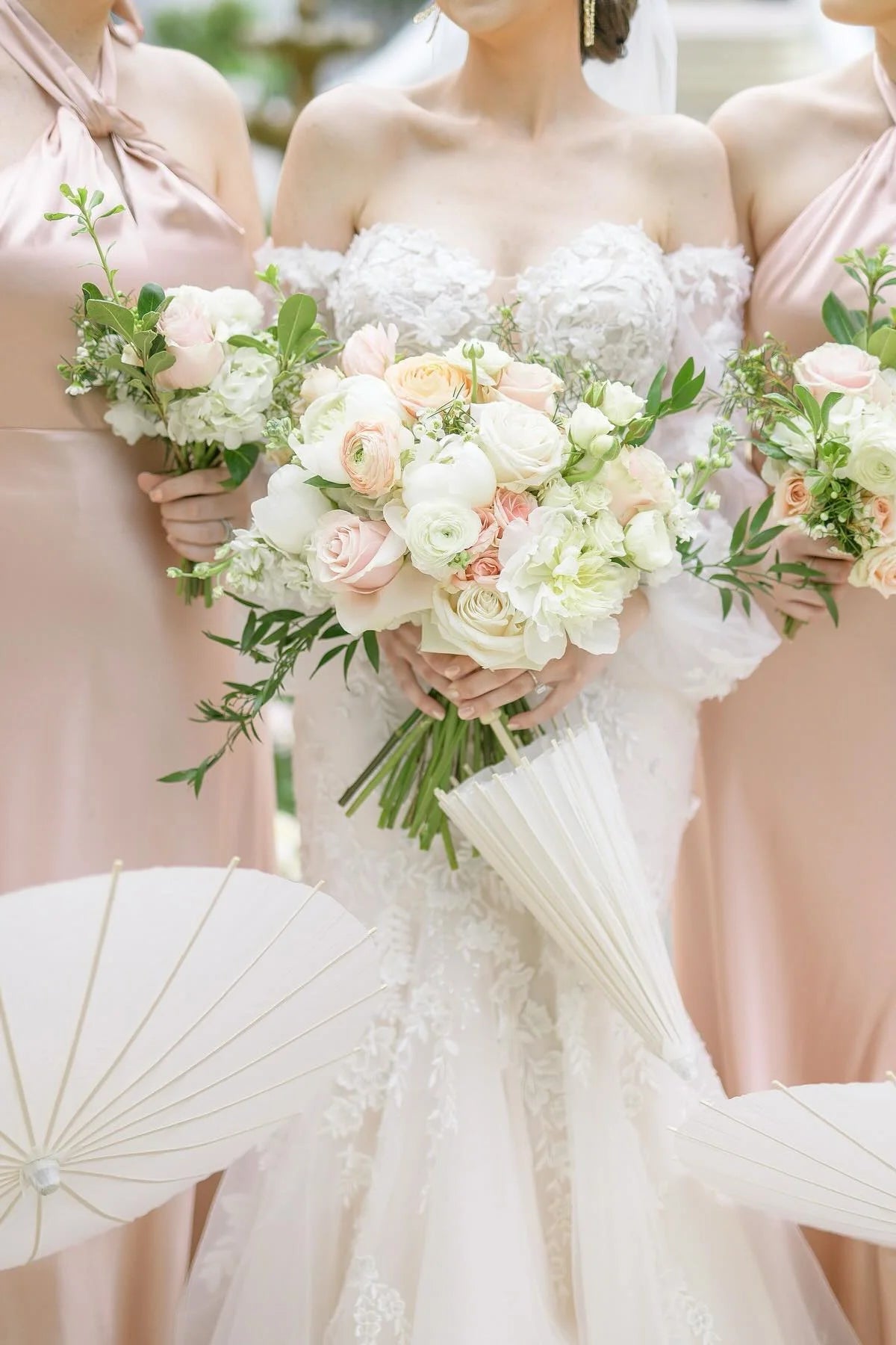 Halter Light Pink Open Back Bridesmaid Dress with Slit DP5865