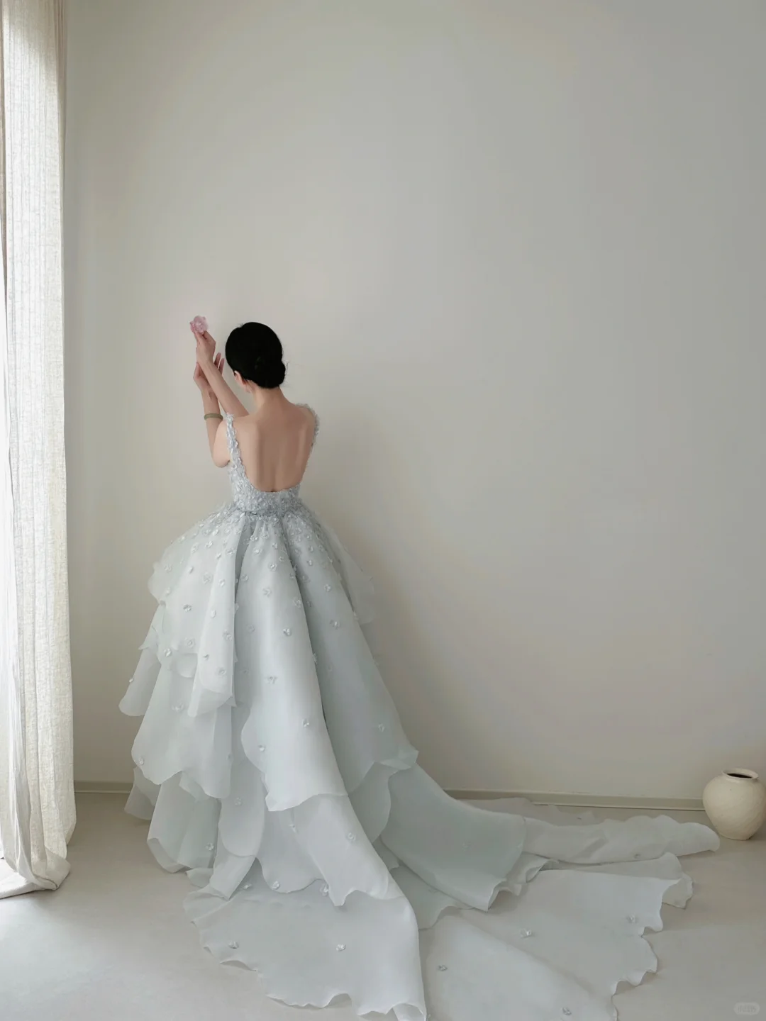 Iceberg Ball Gown Exquisite Floral Layered Organza Prom Dress Formal Dress 16th Birthday Dress DP3447
