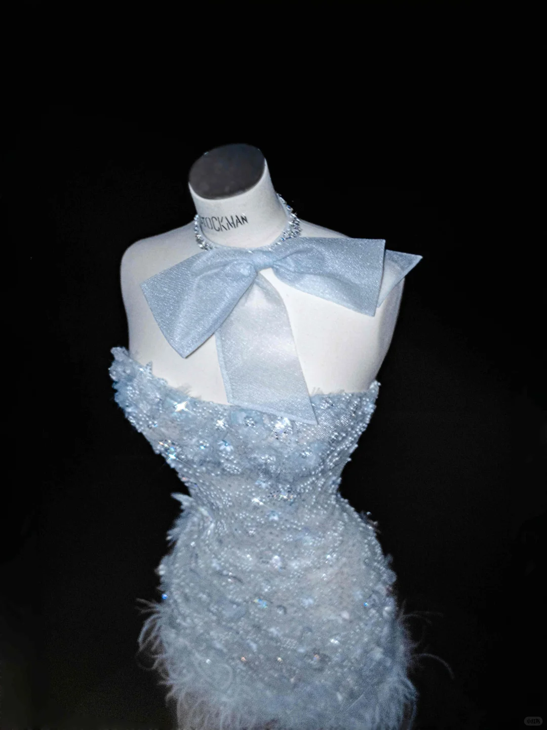 Baby Blue Mermaid Sweetheart Neck Beaded Feathder Tulle Prom Dress Evening Dress DP2811
