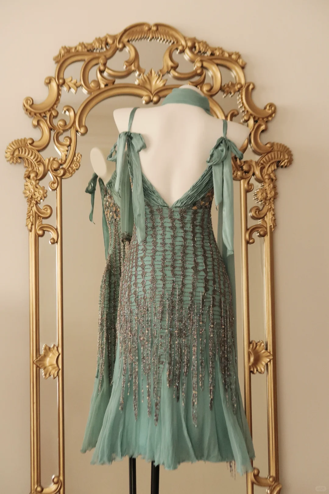 Vintage Blue A Line Exquisite Beaded Chiffon Short Prom Dress Homecoming Dress DP5435