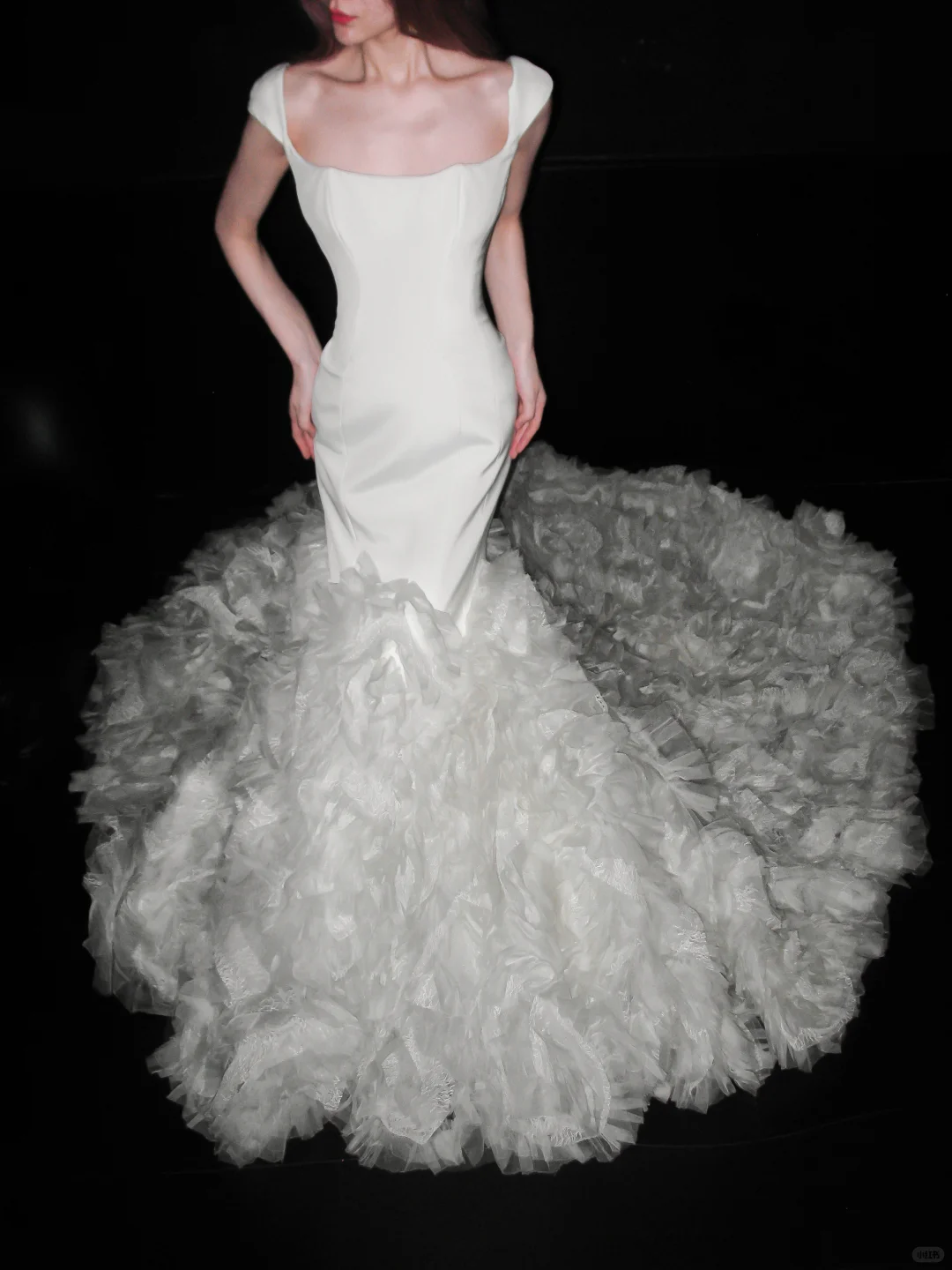 Timeless Elegance Mermaid White Satin Tulle Long Wedding Dress DP5199