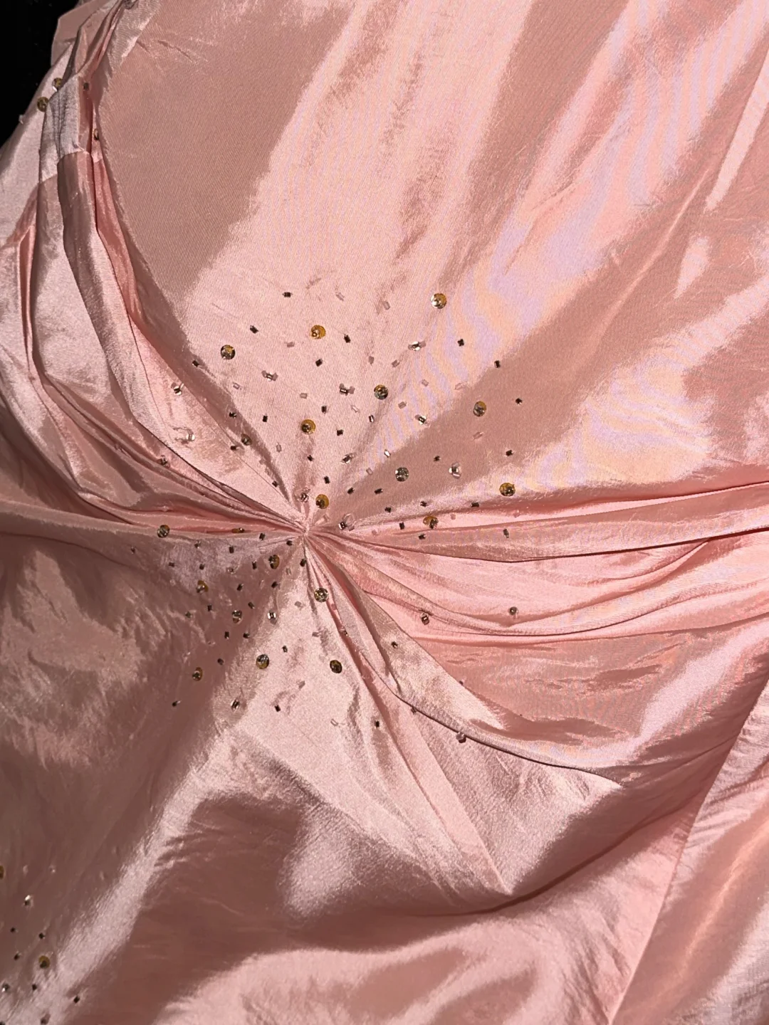 Glorious Light Pink A Line Sweetheart Neck Beaded Satin Prom Dress Party Evening Dress DP5334