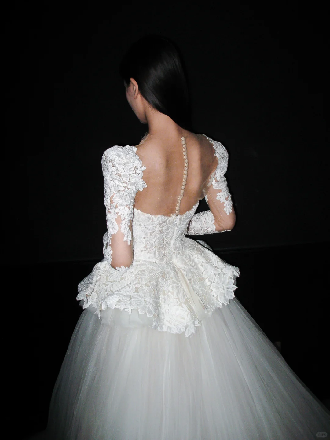 White Ball Gown Square Neck Exquisite Lace Tulle Long Wedding Dress DP8107