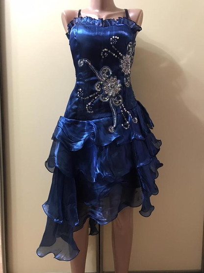 Beautiful Black Chiffon Layered Beaded Short Prom Dress Homecoming Dress Party Dress DP301