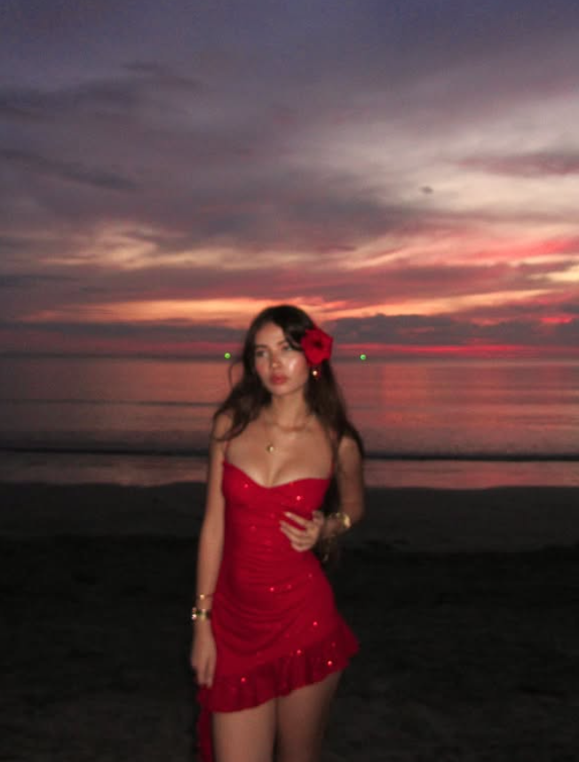 Red A Line Spaghetti Strap Sequin Tulle Short Homecoming Dress Vacation Dress DP3988