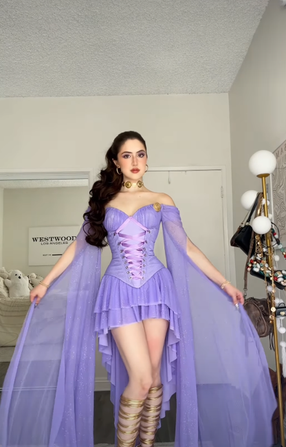 Purple A Line Off the Shoulder Sequin Layered Tulle Short Homecoming Dress DP4585