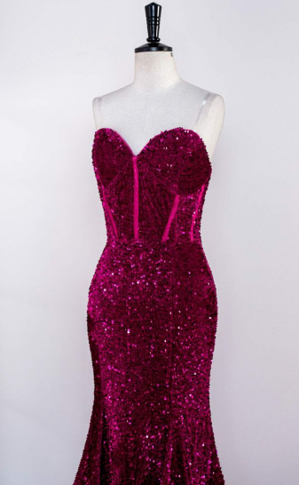 Elegant Sweetheart Sequin Mermaid Prom Dress Long Evening Dress DP511