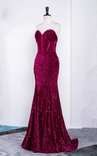 Elegant Sweetheart Sequin Mermaid Prom Dress Long Evening Dress DP511