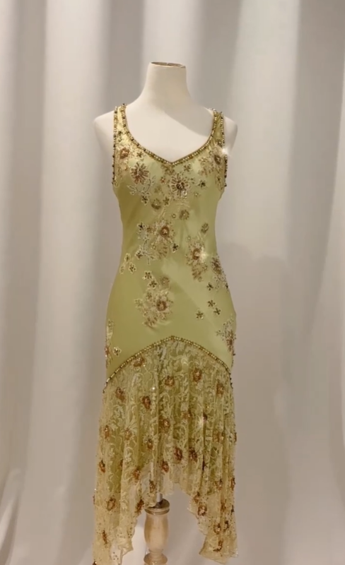 Vintage Sheath V Neck Beaded Lace Satin Short Evening Dress Homecoming Dress DP1507