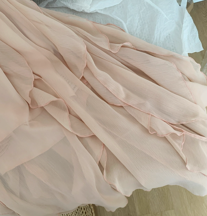 Elegant A Line Halter Rhinestone Ruffle Chiffon Vacation Dress Summer Dress Outfits DP3558