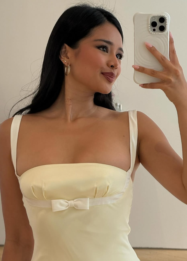 Elegant Light Yellow Mermaid Straps Satin Long Prom Dress Evening Dress DP5122