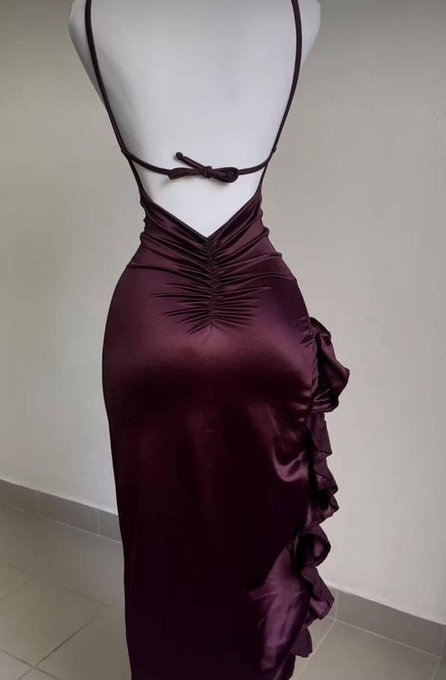 Sexy Ruffles Slit Prom Dress Party Dress DP182