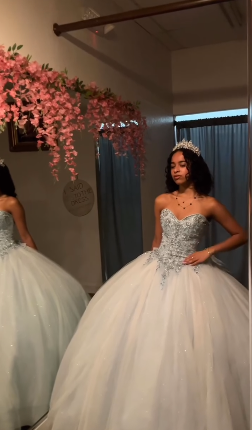 Sweety A Line Sweetheart Neck Beaded Satin Tulle 16th Birthday Dress Graduation Prom Dress DP4845