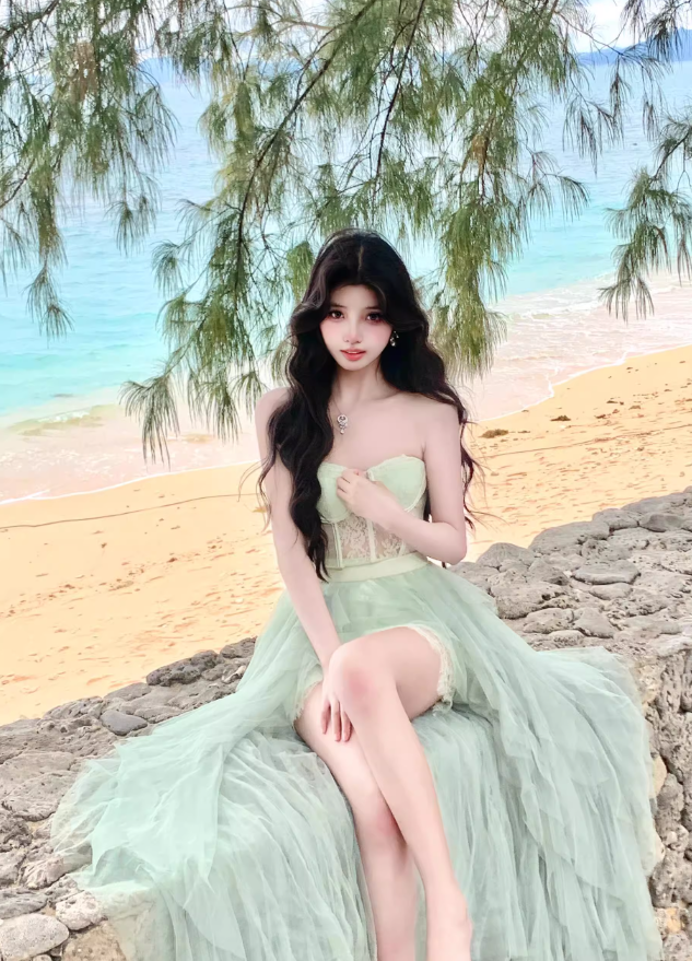 Light Green A Line Sweetheart Neck Corset Lace Tulle Prom Dress Evening Dress Formal Dress DP3158