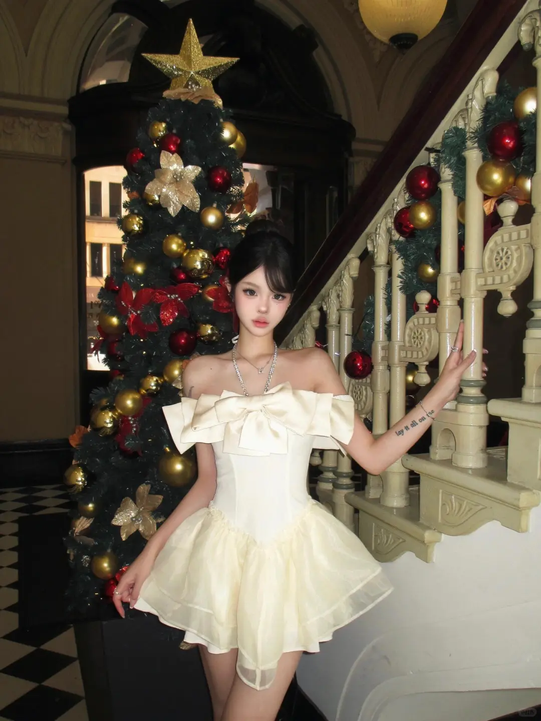 Champagne A Line Off the Shoulder Bow Organza Satin Mini Homecoming Dress Birthday Dress DP2616