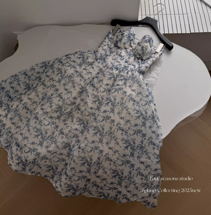 Pretty A Line Sweetheart Neck Chiffon Vacation Dress Summer Dress Outfits DP3560
