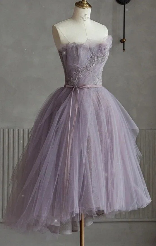 Elegant Short Formal Dress Tulle Homecoming Dress Graduation Prom Dress DP285