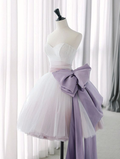 Sweet A-Line Tulle Cocktail Party Dress Homecoming Dress  DP558