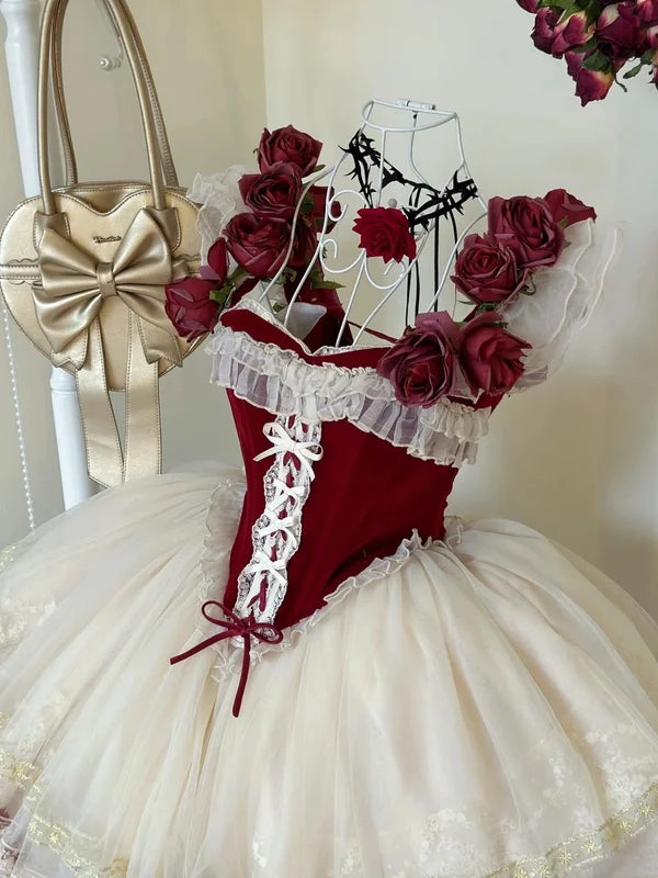Stunning Burgundy Rose A Line Straps Velvet Satin Homecoming Dress Cocktail Dress DP7563