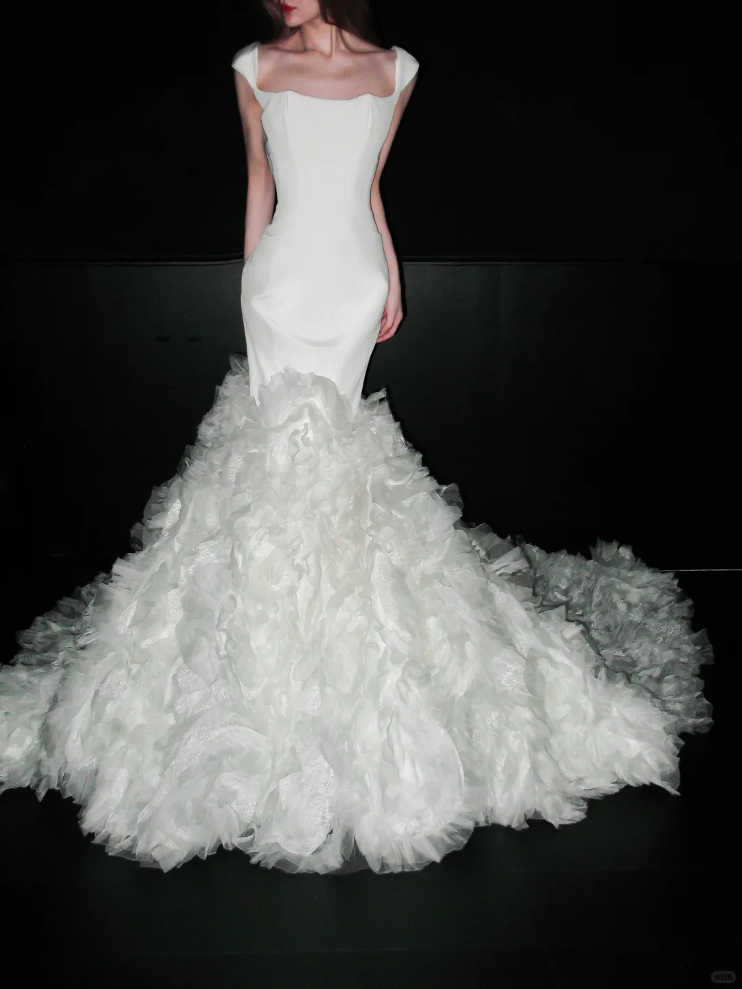Timeless Elegance Mermaid White Satin Tulle Long Wedding Dress DP5199